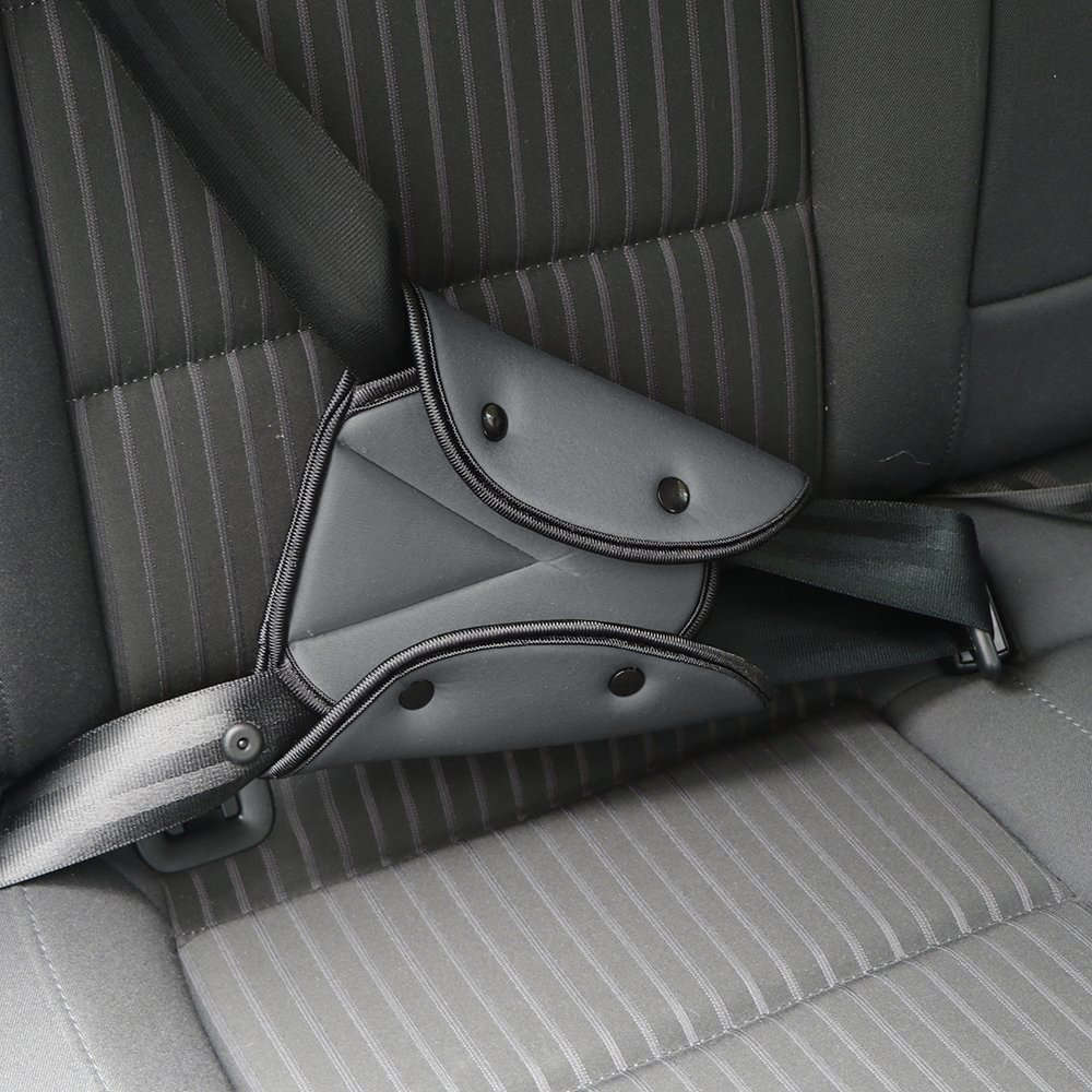 Car Seatbelt Safety Cover Triangle Positioner Seatbelt Adjuster-Grey