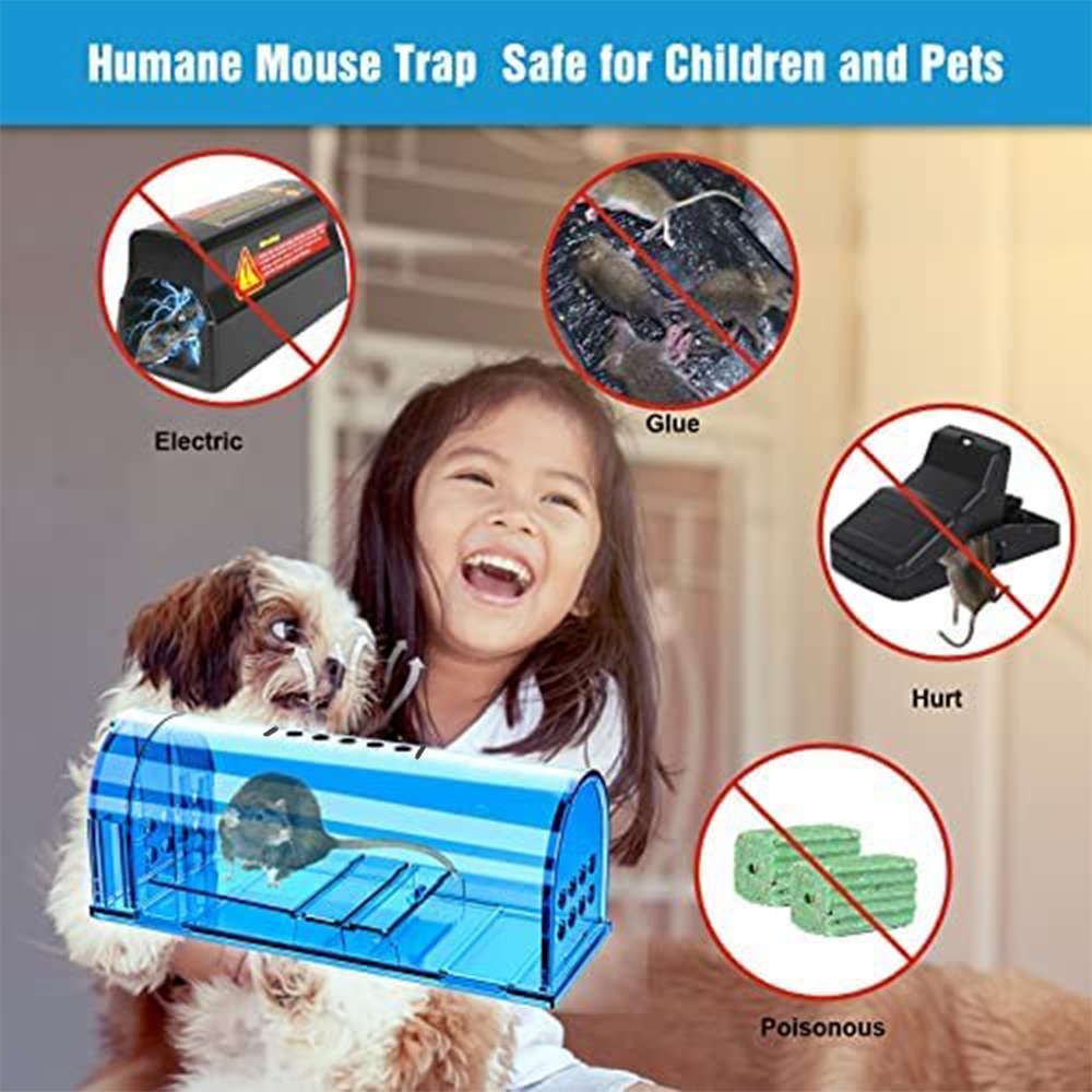 Humane Mouse Traps Catch and Release Mice Live Catcher-Blue