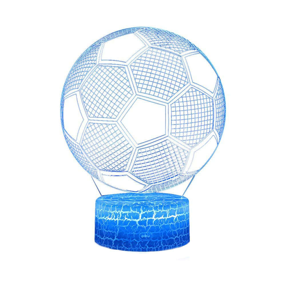 3D Illusion Soccer Lamp 16 Color Change Night Light Touch-Remote