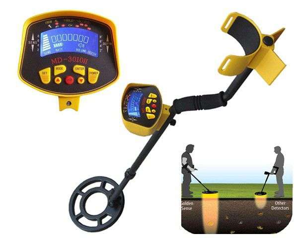 Deep Ground MD-3010II Metal Detector, Gold Digger & Light Hunter - Yellow