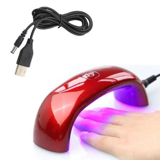 9w USB LED lamp Light Nail Dryer CURE ULTRA FAST Regular Gel Mini Portable USB LED Nail Dryer -Red