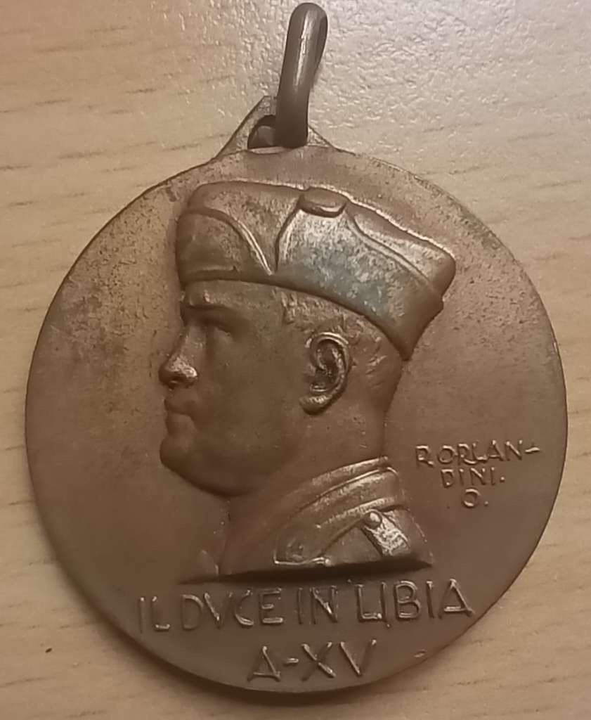 Libya Italian Fascist medal Mussolini