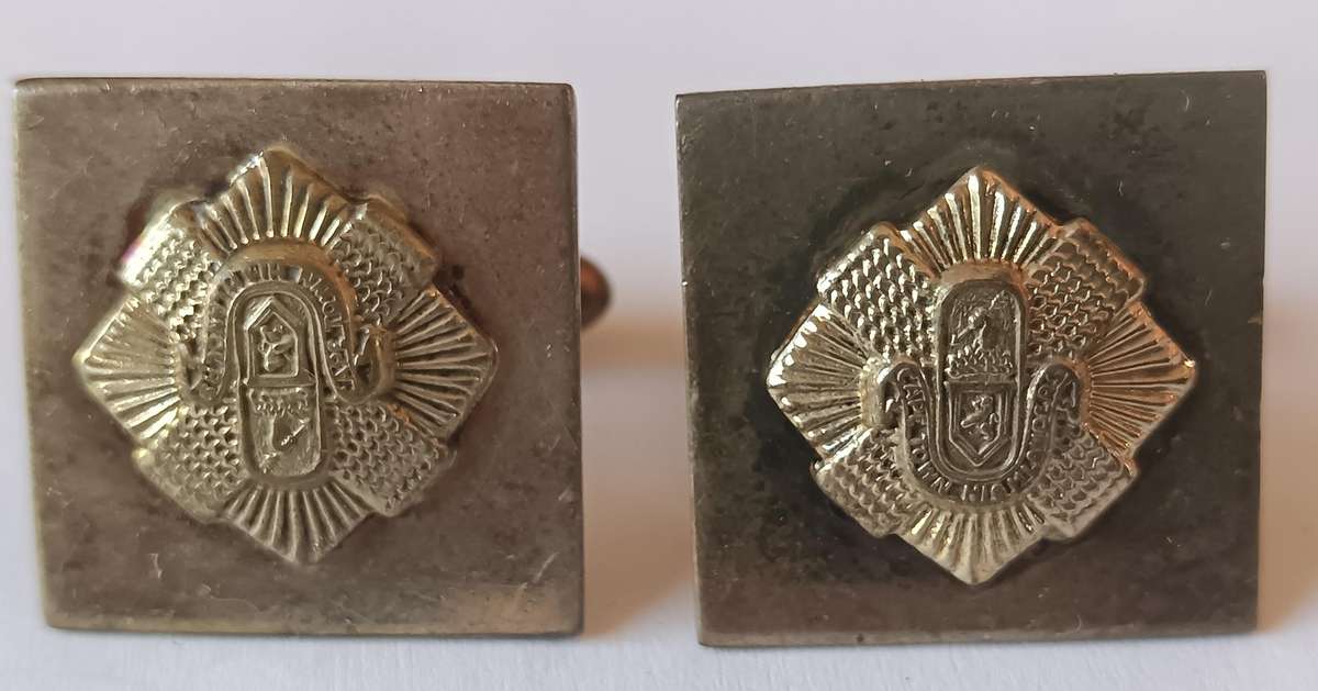 Cape Town Highlanders pair of silver cufflinks