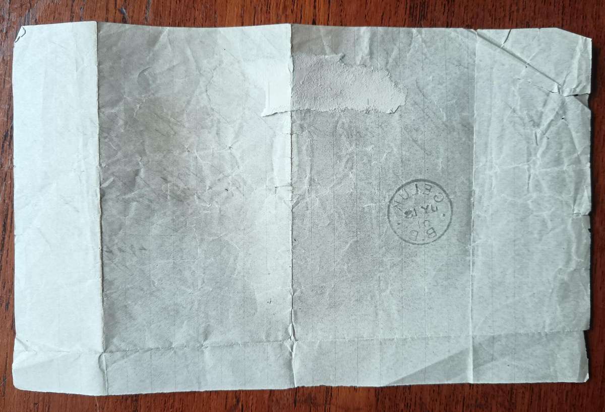 Boer war letter 1901 from Geluk Postmaster - Boers annexed empty postbag