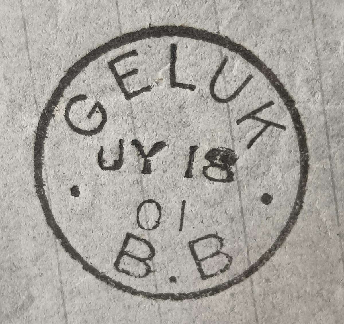 Boer war letter 1901 from Geluk Postmaster - Boers annexed empty postbag