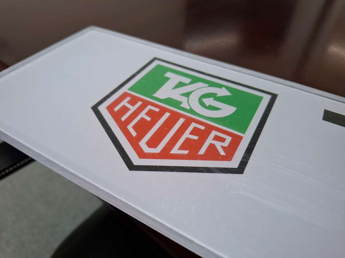 TAG HEUER perspex display sign