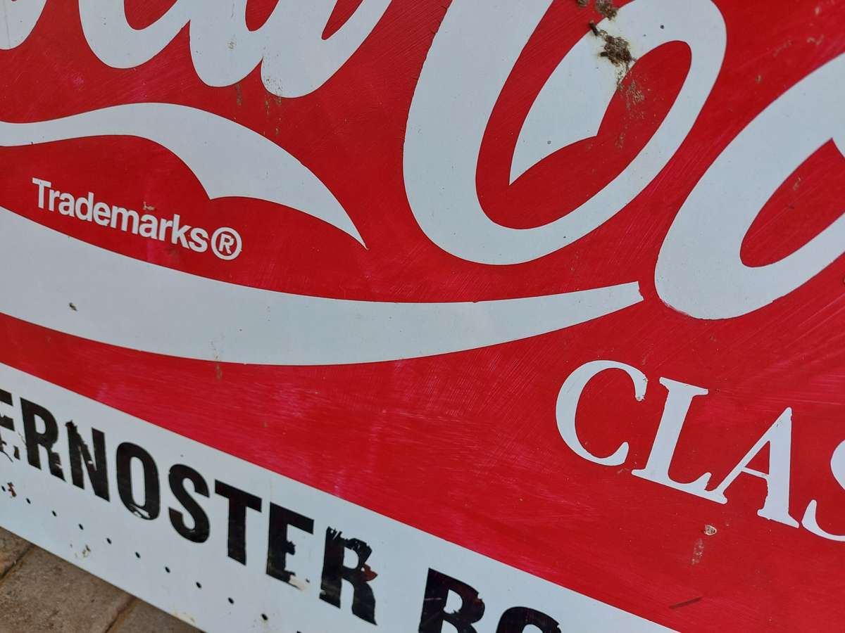 "Coca Cola Paternoster" hand painted steel sign 91cm x 61cm x 3cm