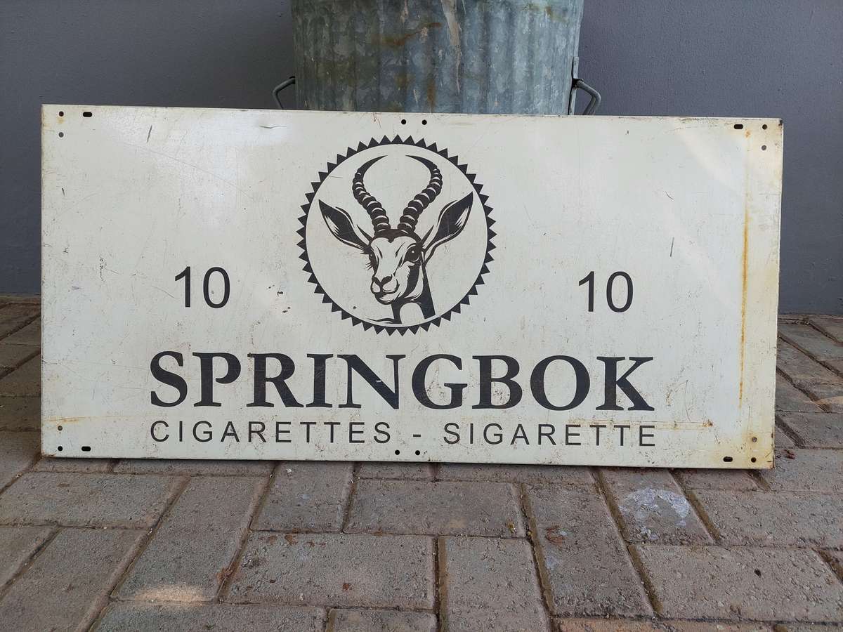 "Springbok" hand painted steel sign 43cm x 91cm x 5cm