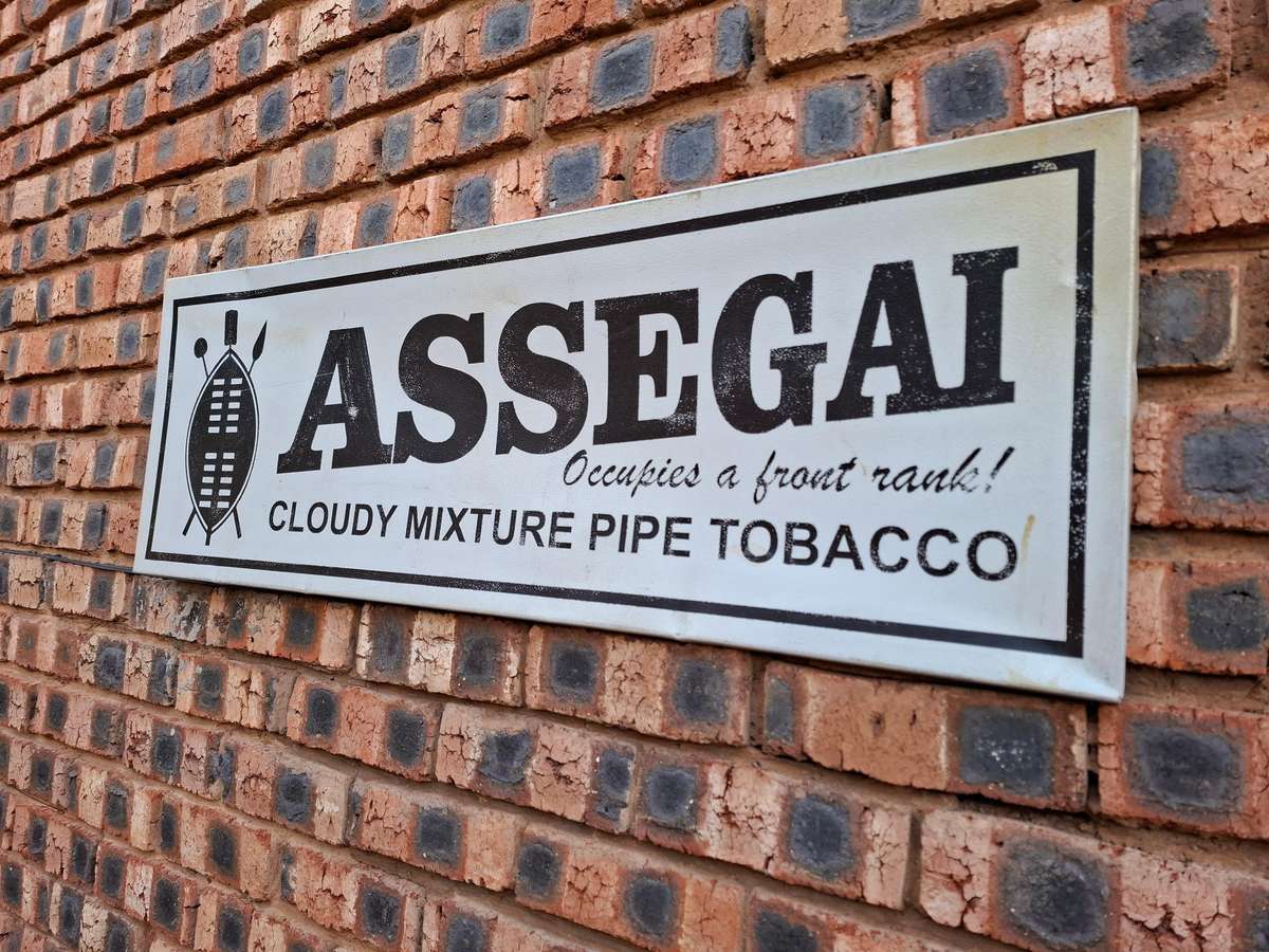 Assegai Tobacco Steel Sign 105cm x 37cm x 1cm