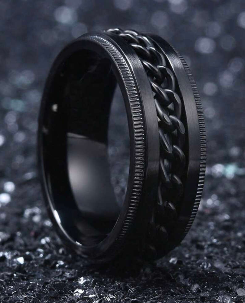 ** Sale : Stunning Mens Chain Decor Rings**