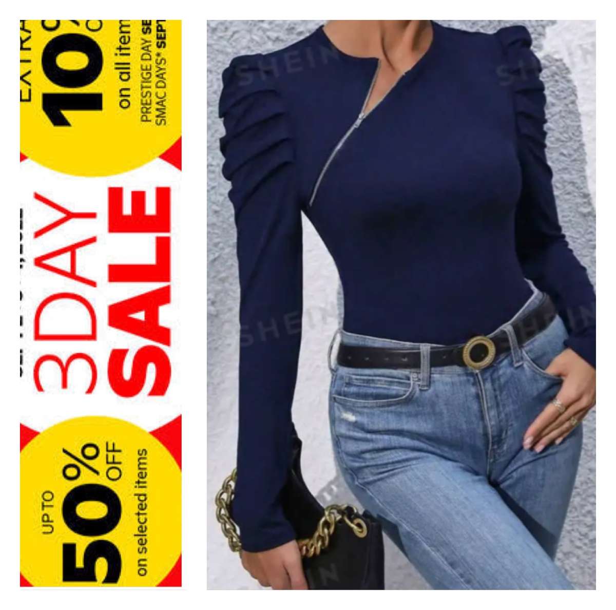 Zip detail slim fit shirt