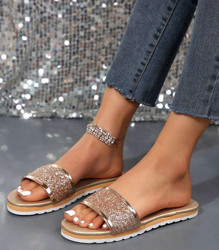 **70% Off Black November Sale: Gorgeous Rose Gold Comfy Sandals**