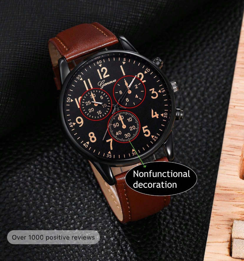 Mens Leather Watch and leather bracelet