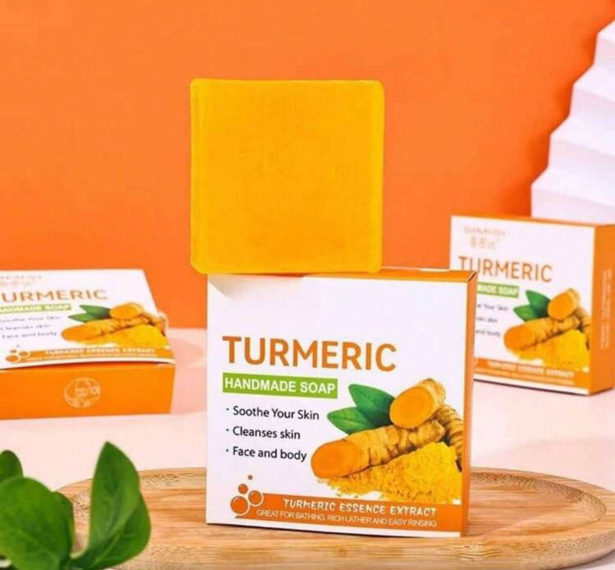 Handmade Cold-Processed Turmeric Soap - Deep Cleansing And Skin Brightening Soap