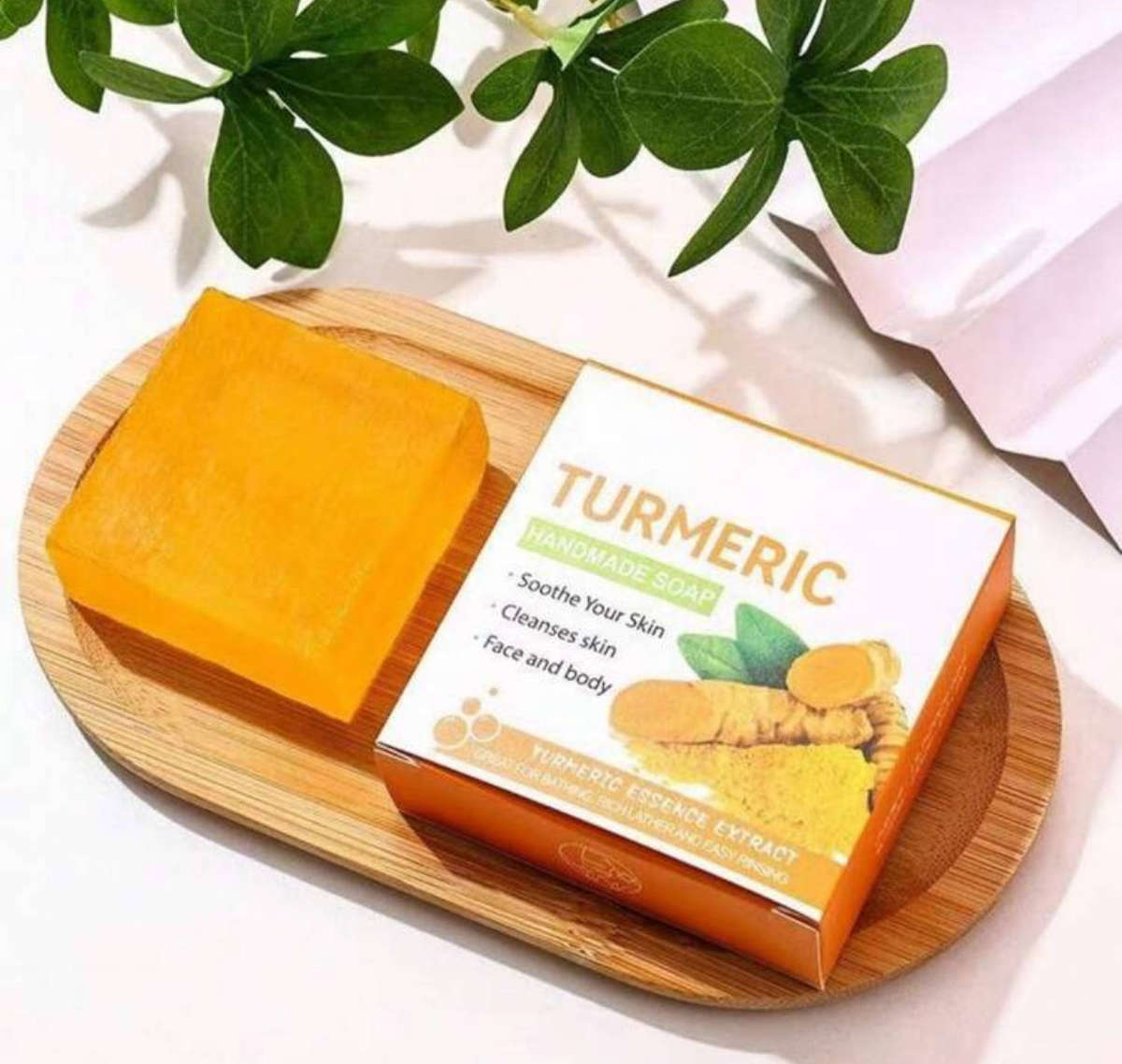 Handmade Cold-Processed Turmeric Soap - Deep Cleansing And Skin Brightening Soap