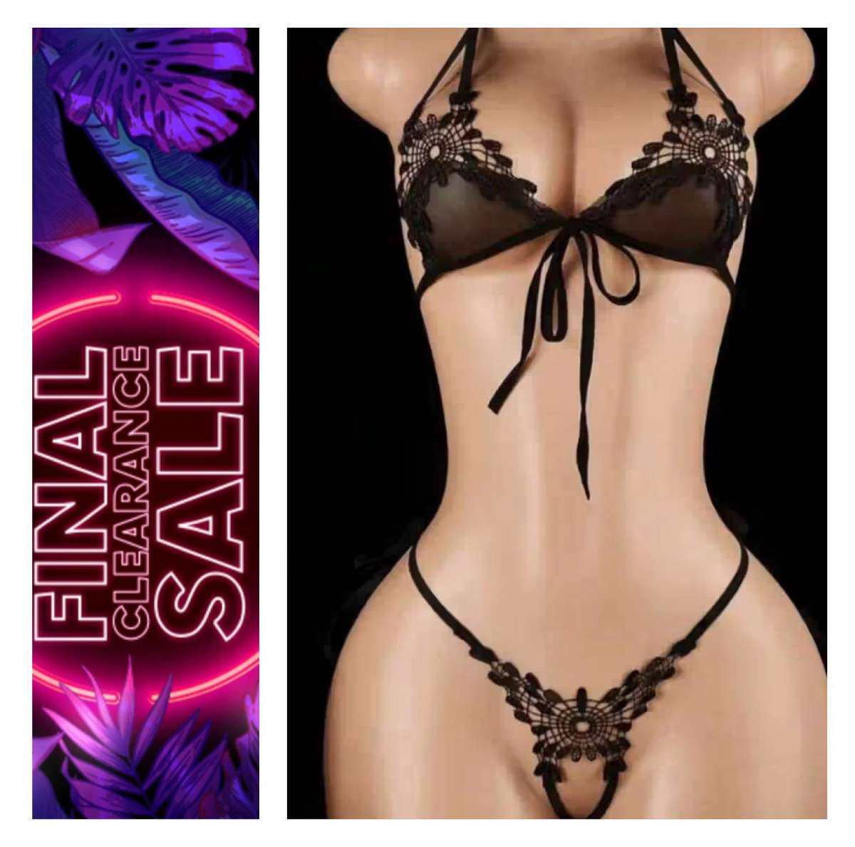 Reduced - Black November Promo 50% Off 2 piece Lingerie set