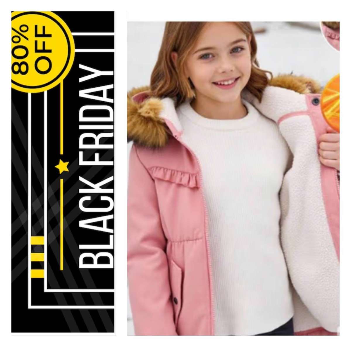 Black Friday - 80% Off Girls Padded Jacket