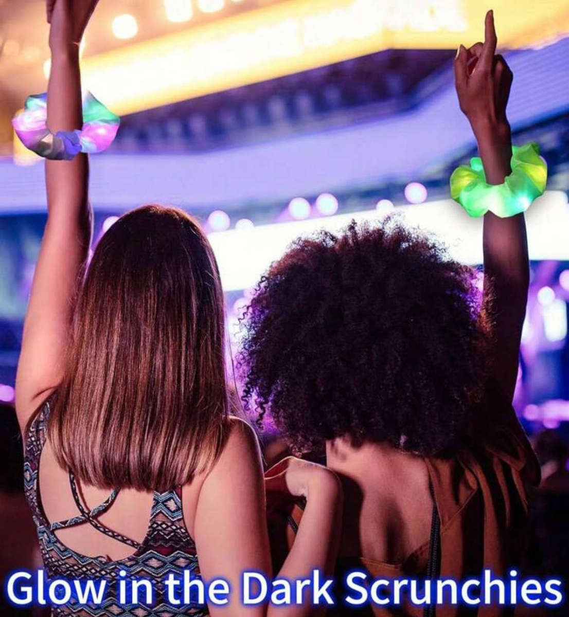 80% Glow party hair Scrunchies