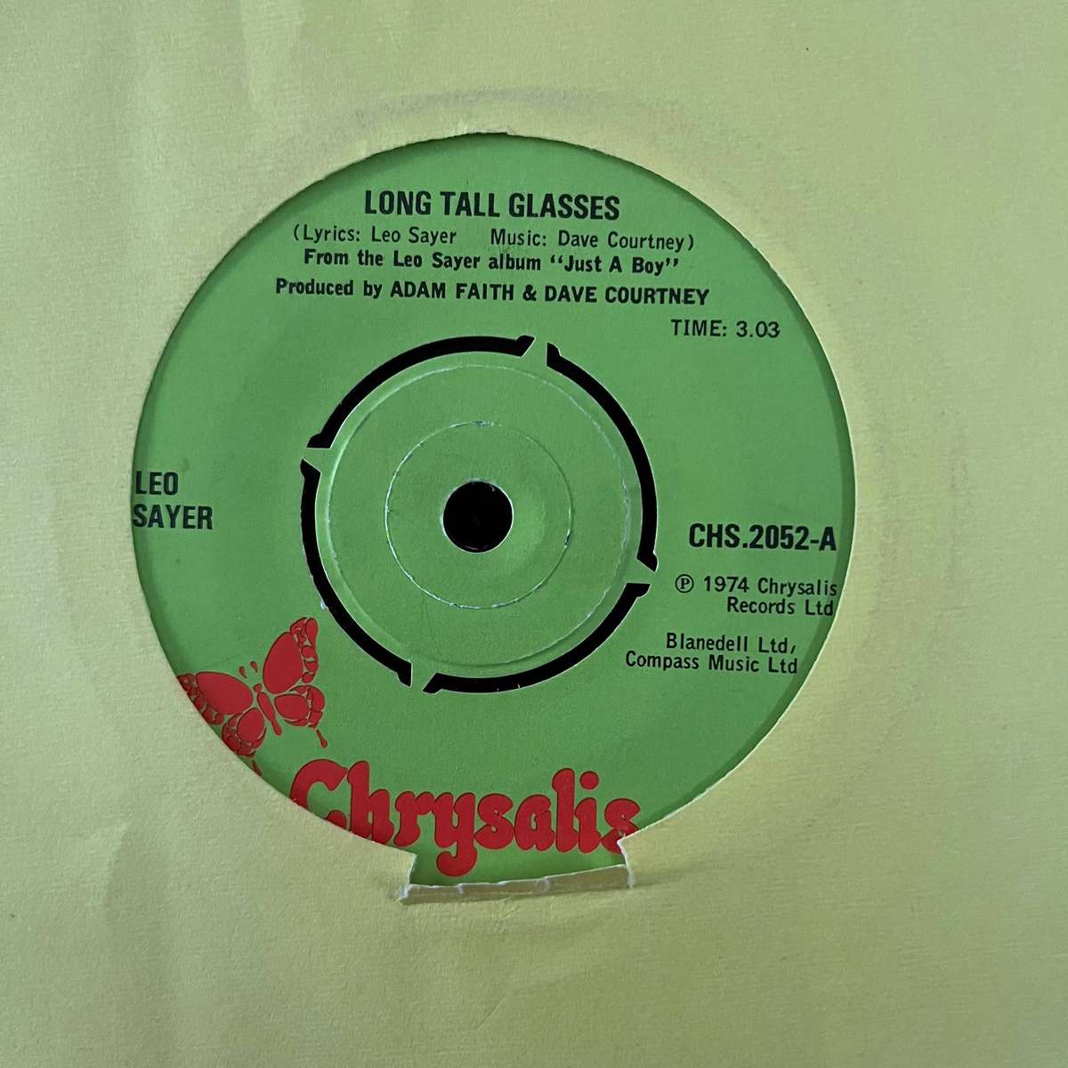 Leo Sayer - Long Tall Glasses Vinyl 7 Inch Single Import