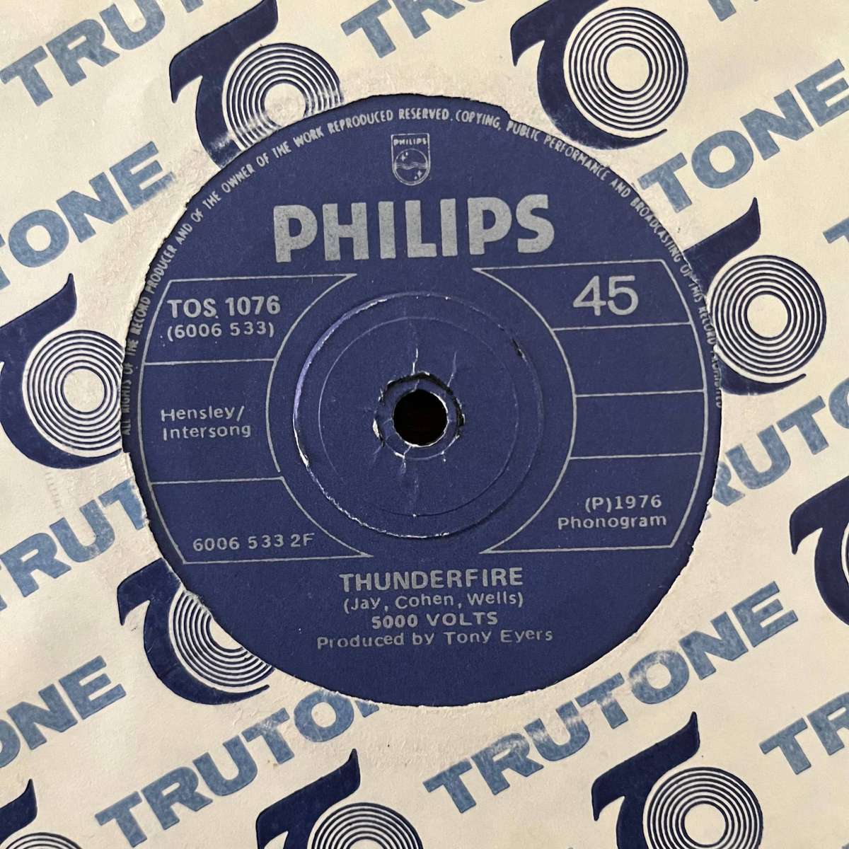 5000 Volts - Thunderfire Vinyl 7 Inch Single South African Press Soul Disco