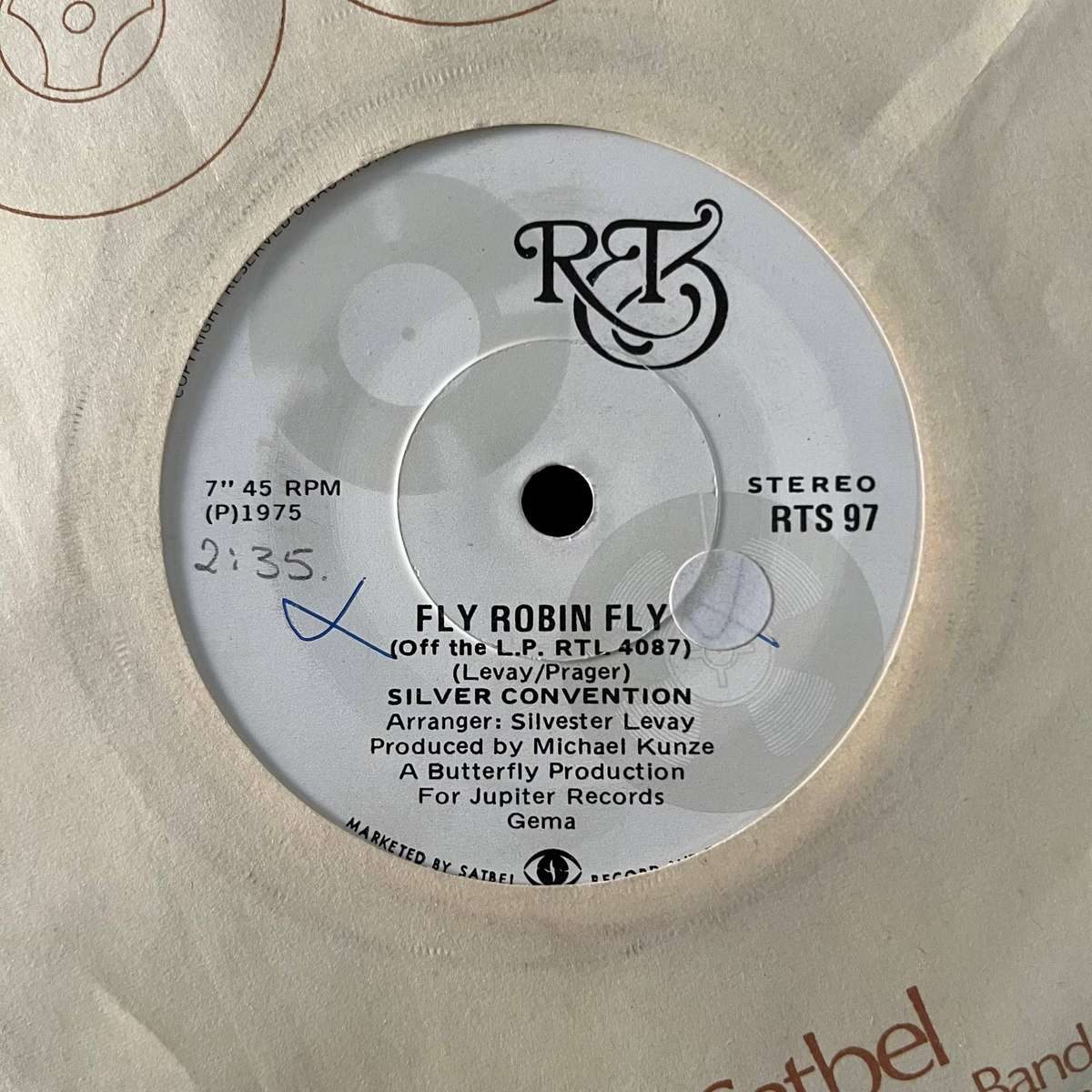 Silver Convention - Fly Robin Fly Vinyl 7 Inch Single Soul Disco South African Press