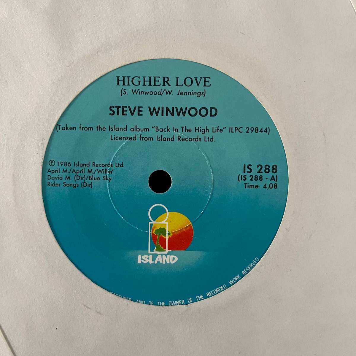 Steve Winwood - Higher Love Vinyl 7 Inch Single South African Press