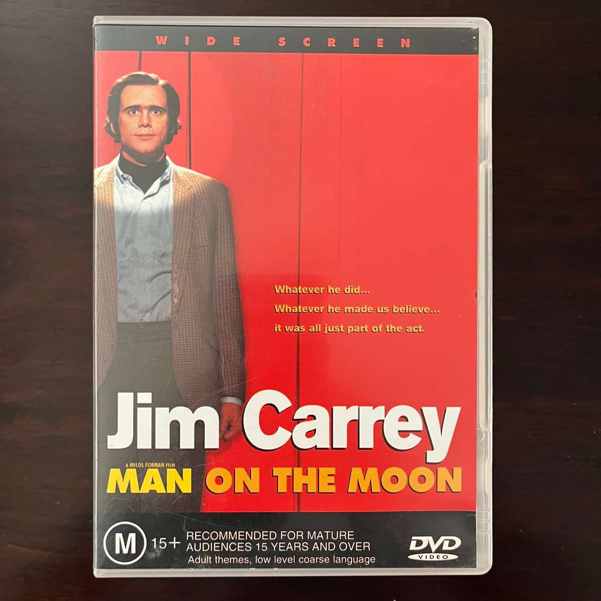 Man On The Moon DVD Jim Carrey Australian Press