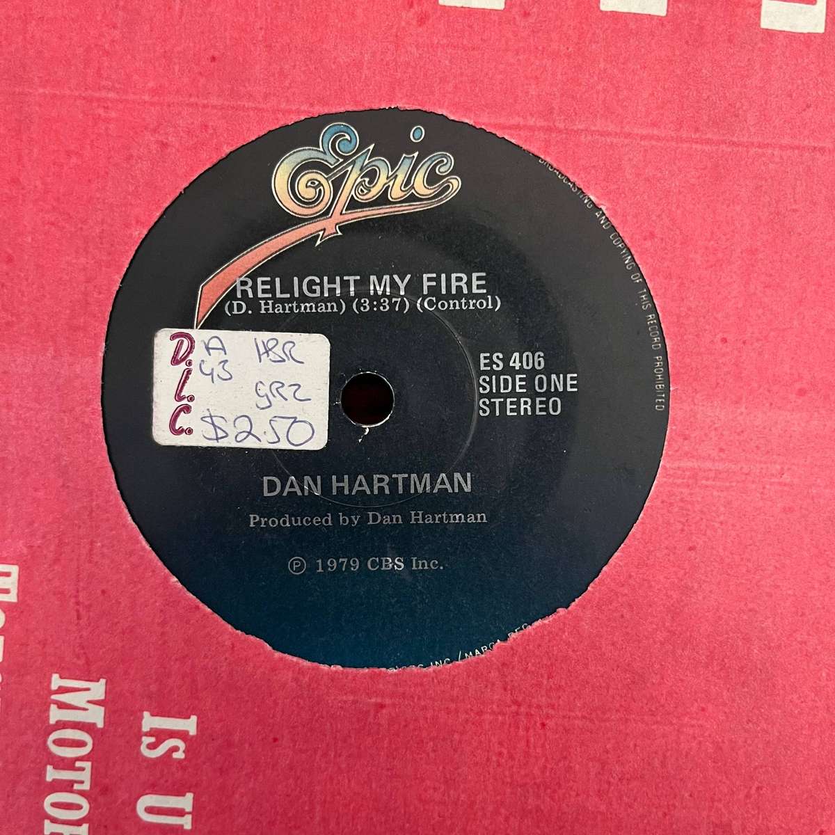 Dan Hartman - Relight My Fire Vinyl 7 Inch Single New Zealand Press