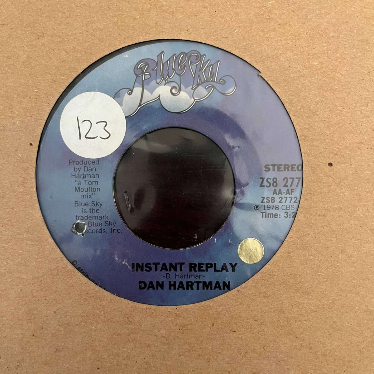 Dan Hartman - Instant Replay Vinyl 7 Inch Single US Press