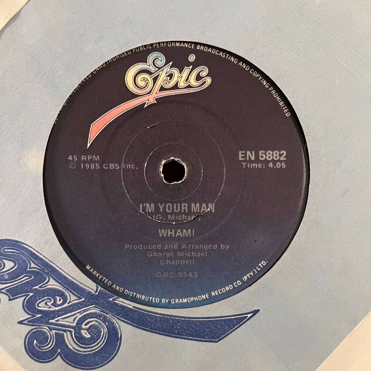 Wham! - I'm Your Man Vinyl 7 Inch Single South African Press