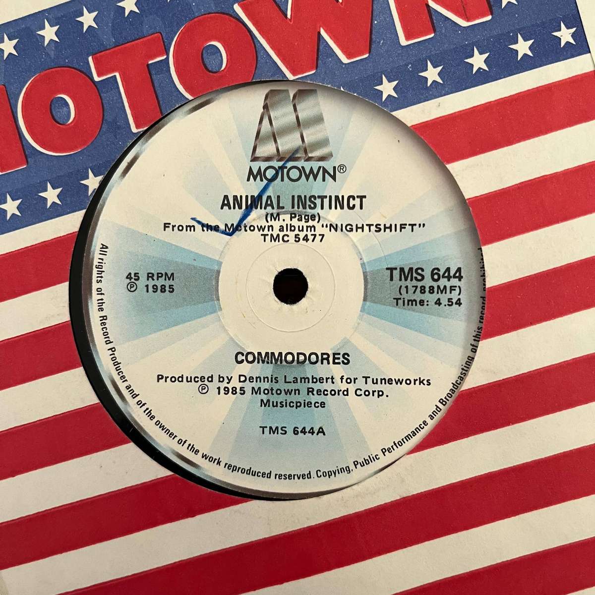 Commodores - Animal Instinct Vinyl 7 Inch Single South African Press
