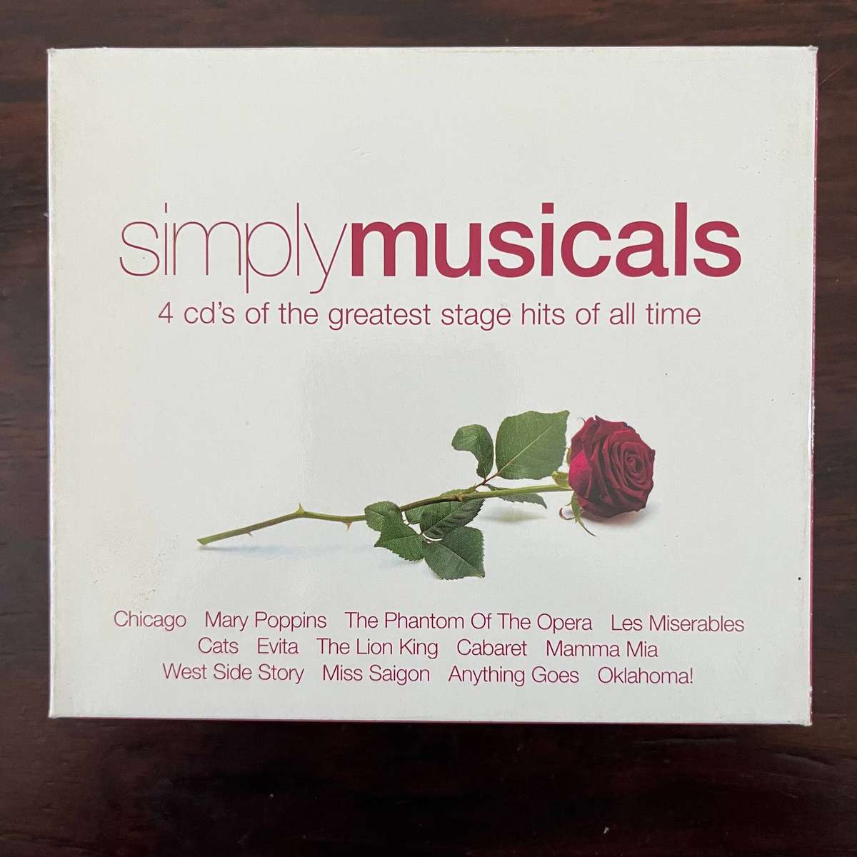 Simply Musicals 4CD Set Chicago Evita Cats Import