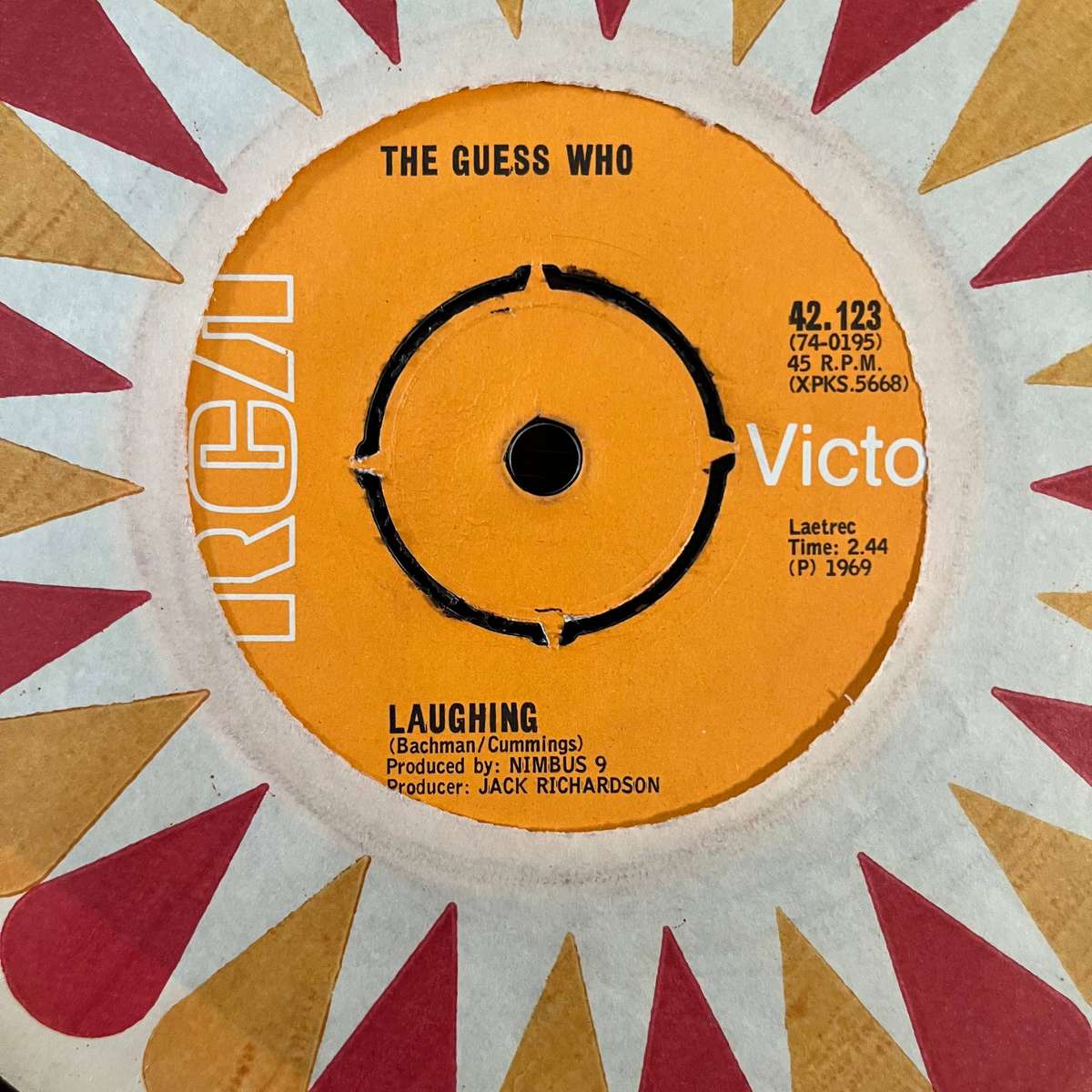 The Guess Who - Laughing / Undun Vinyl 7 Inch Single South African Press
