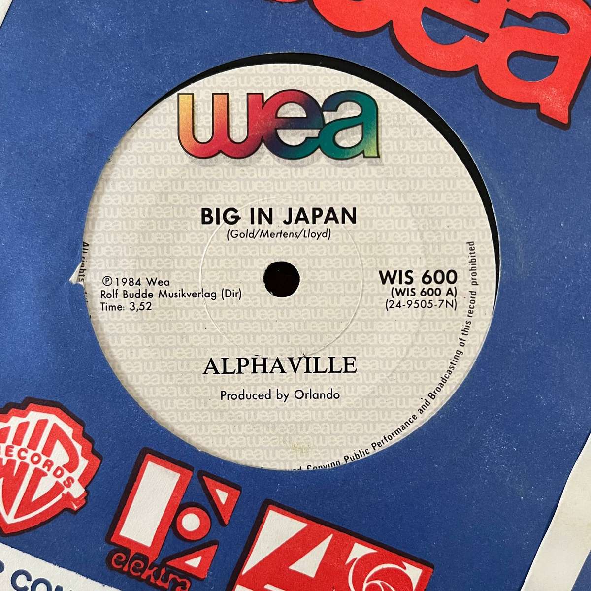 Alphaville - Big In Japan Vinyl 7 Inch Single South African Press