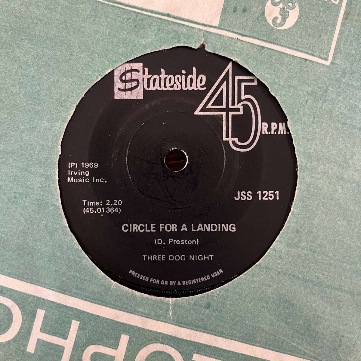 Three Dog Night - Eli's Coming Vinyl 7 Inch Single South African Press