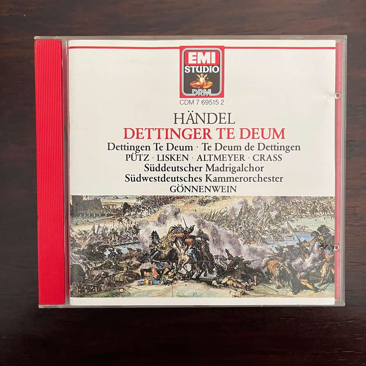 Handel - Dettinger Te Deum CD EMI Studio Import