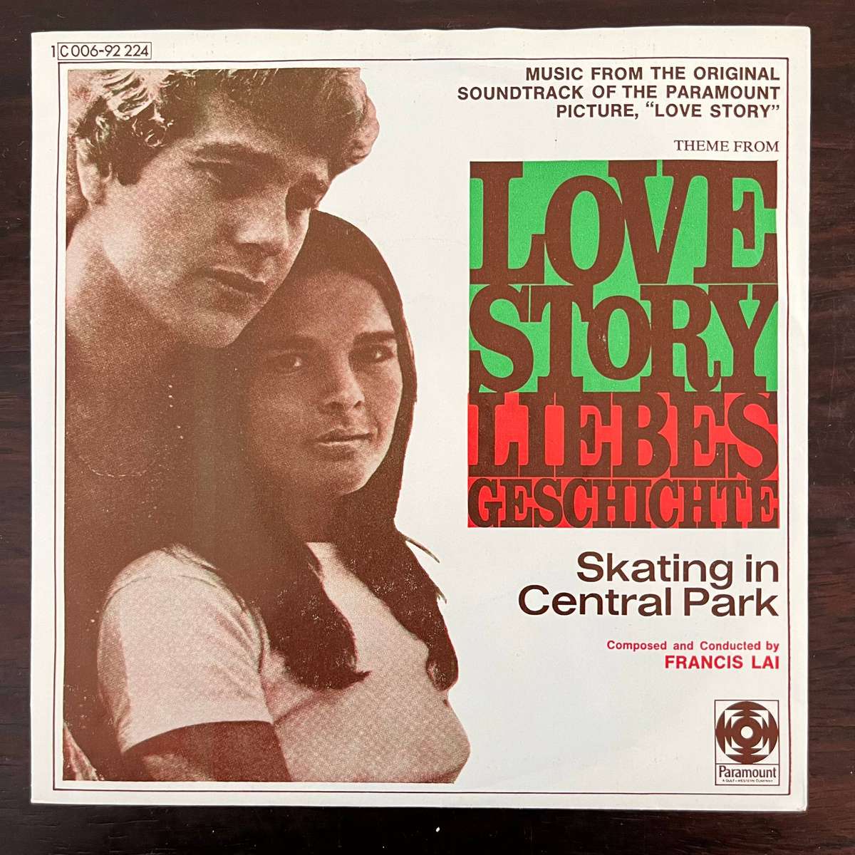 Love Story - Liebesgeschichte Vinyl 7 Inch Single German Press