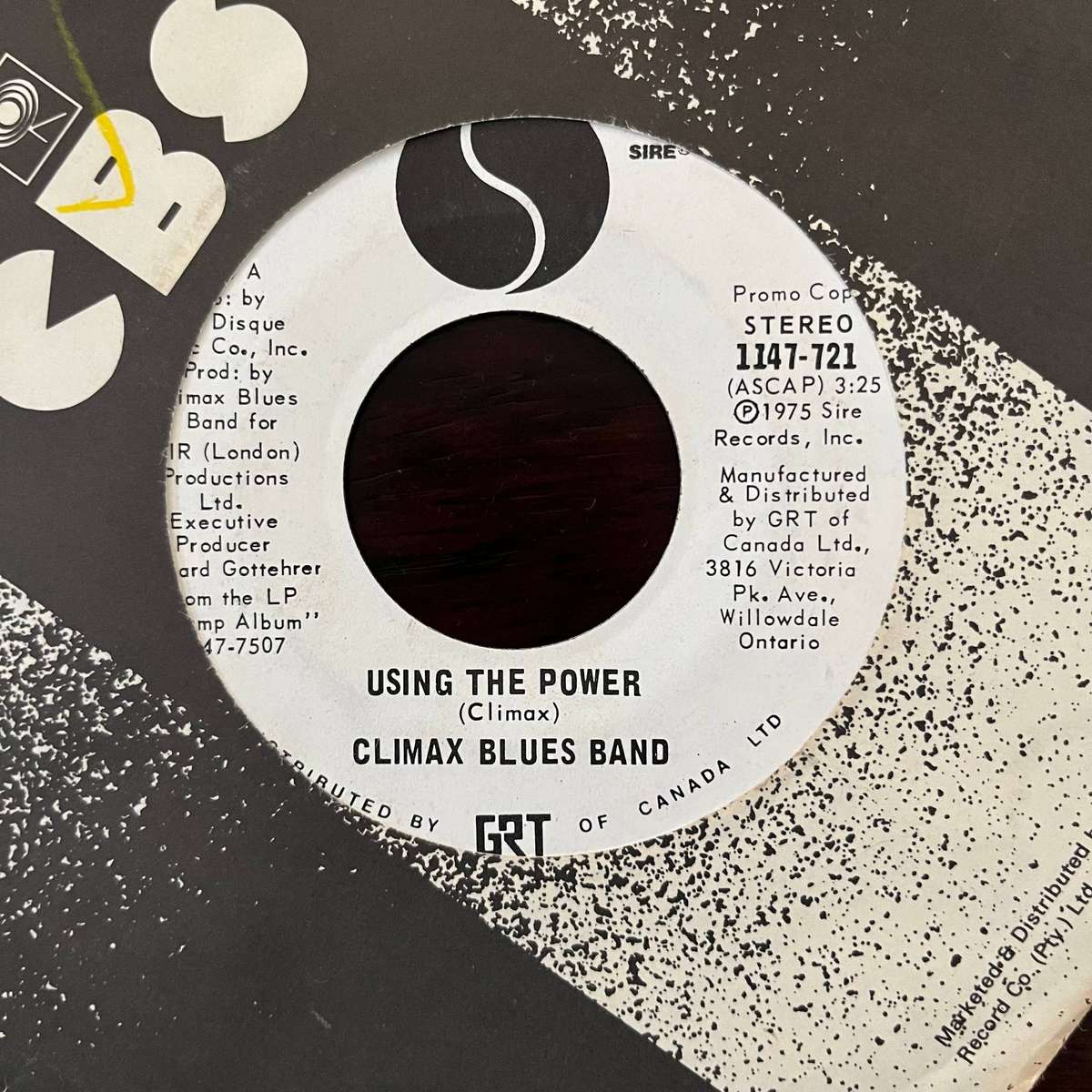 Climax Blues Band - Using The Power Vinyl 7 Inch Single Promo Canadian Press