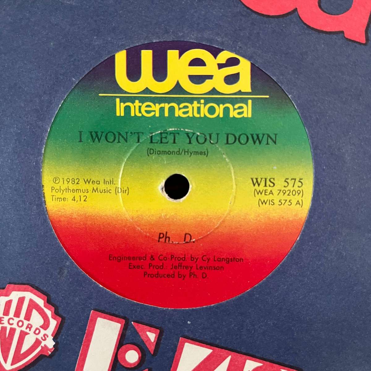 Ph.D - I Won't Let You Down Vinyl 7 Inch Single South African Press