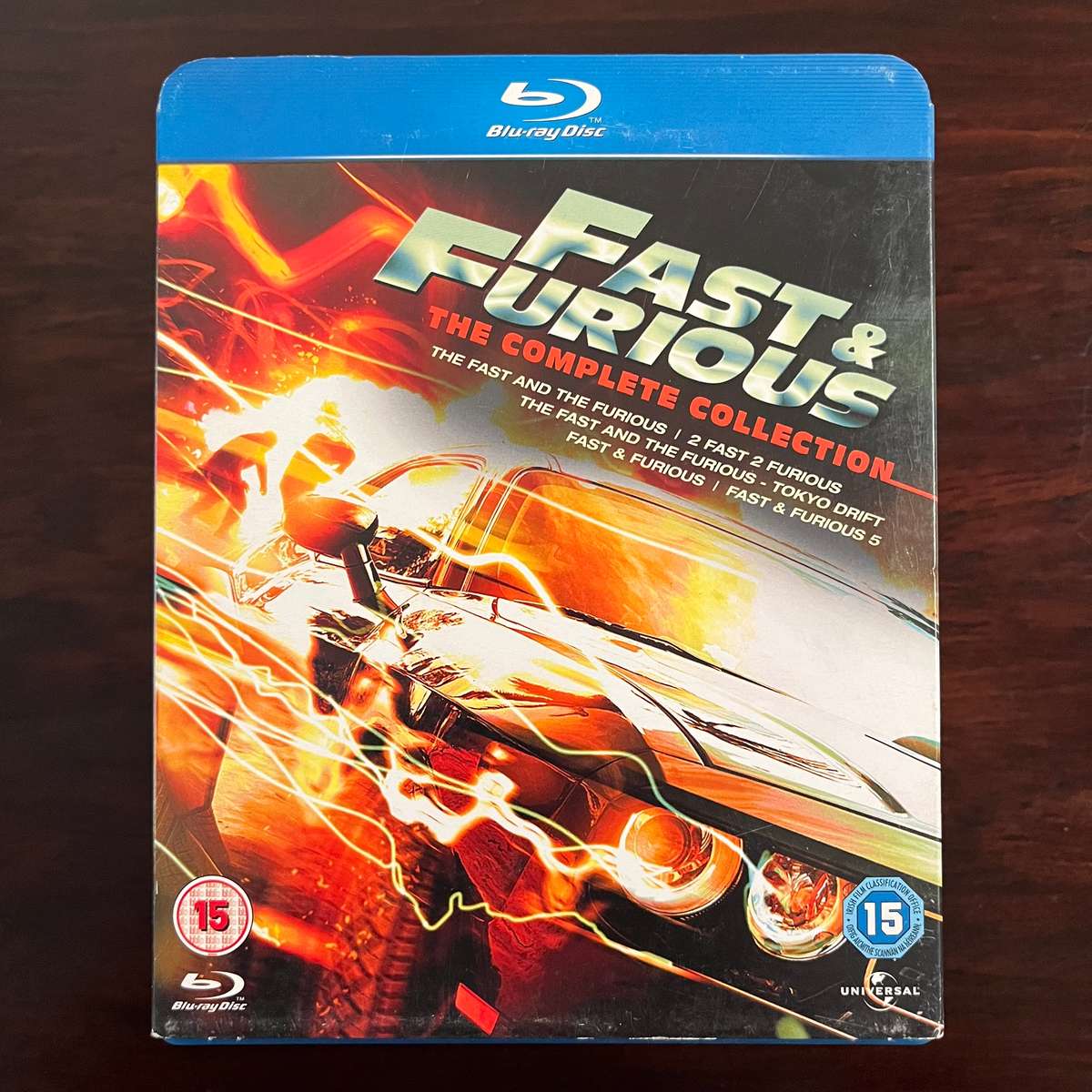 Fast & Furious The Complete Collection 5 Disc Blu Ray Set UK Press