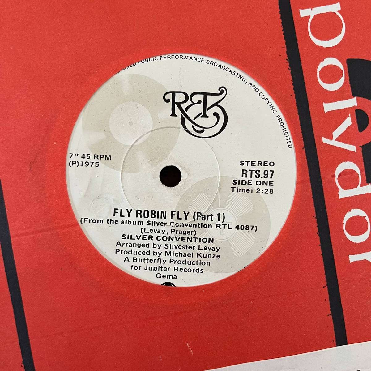 Silver Convention - Fly Robin Fly Vinyl 7 Inch Single Soul Disco South African Press