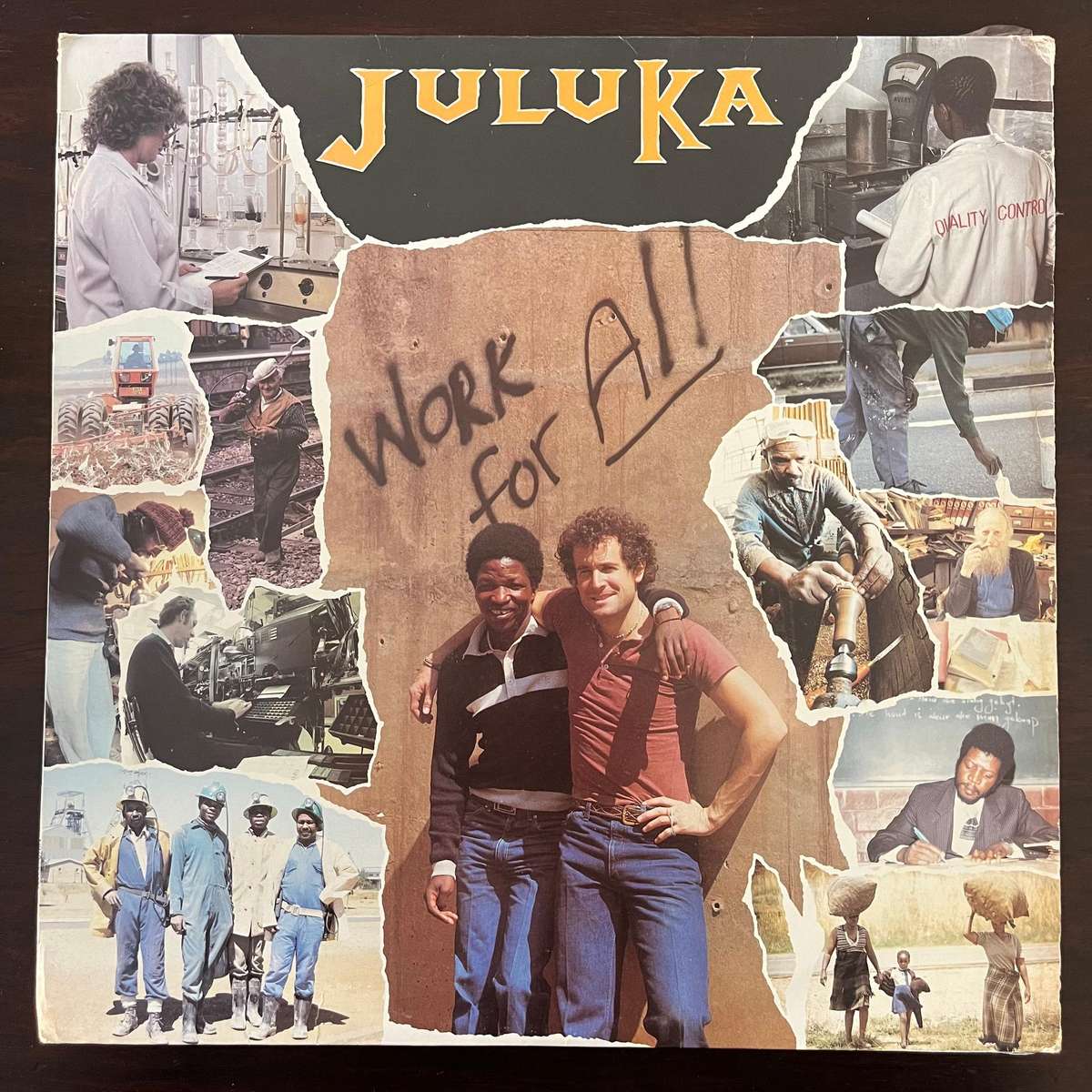 Juluka - Work For All Vinyl LP South African Johnny Clegg