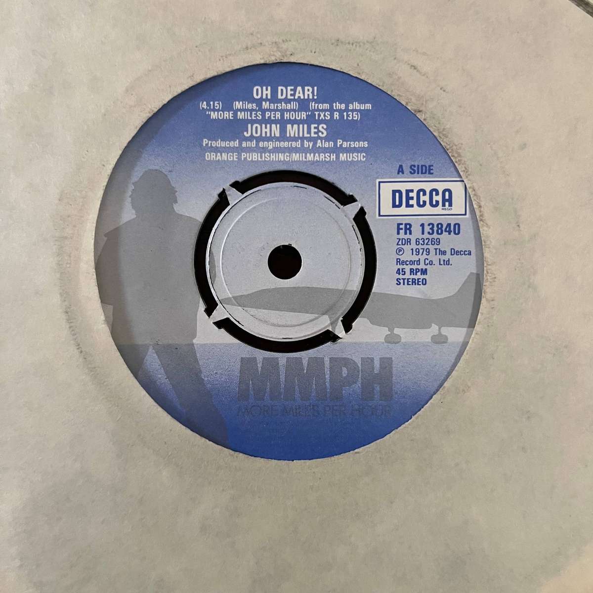 John Miles - Oh Dear! Vinyl 7 Inch Single UK Press