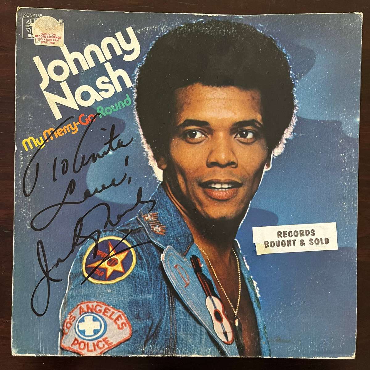 Johnny Nash - My Merry-Go Round Vinyl LP US Press Signed Autographed