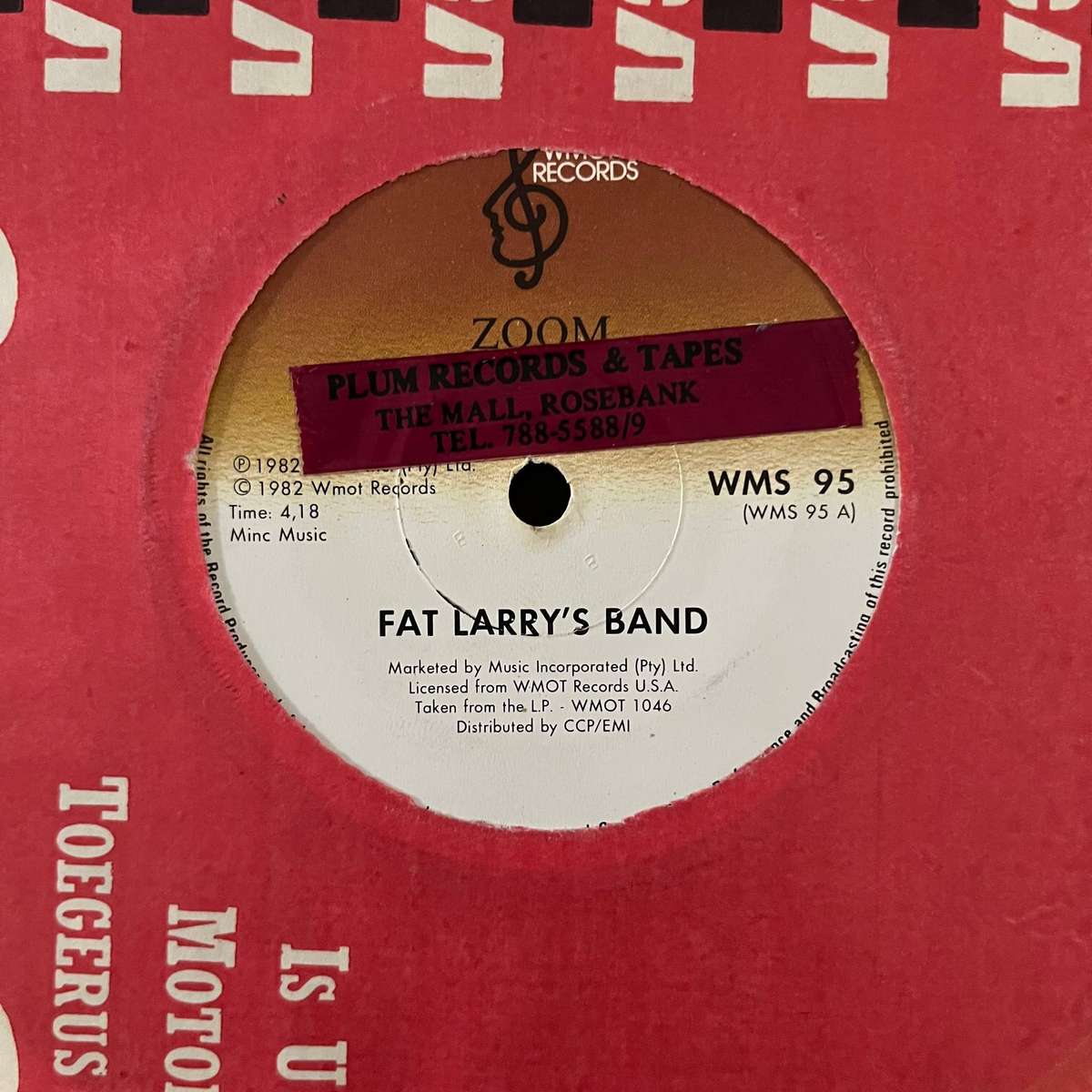 Fat Larry's Band - Zoom Vinyl 7 Inch Single South African Press