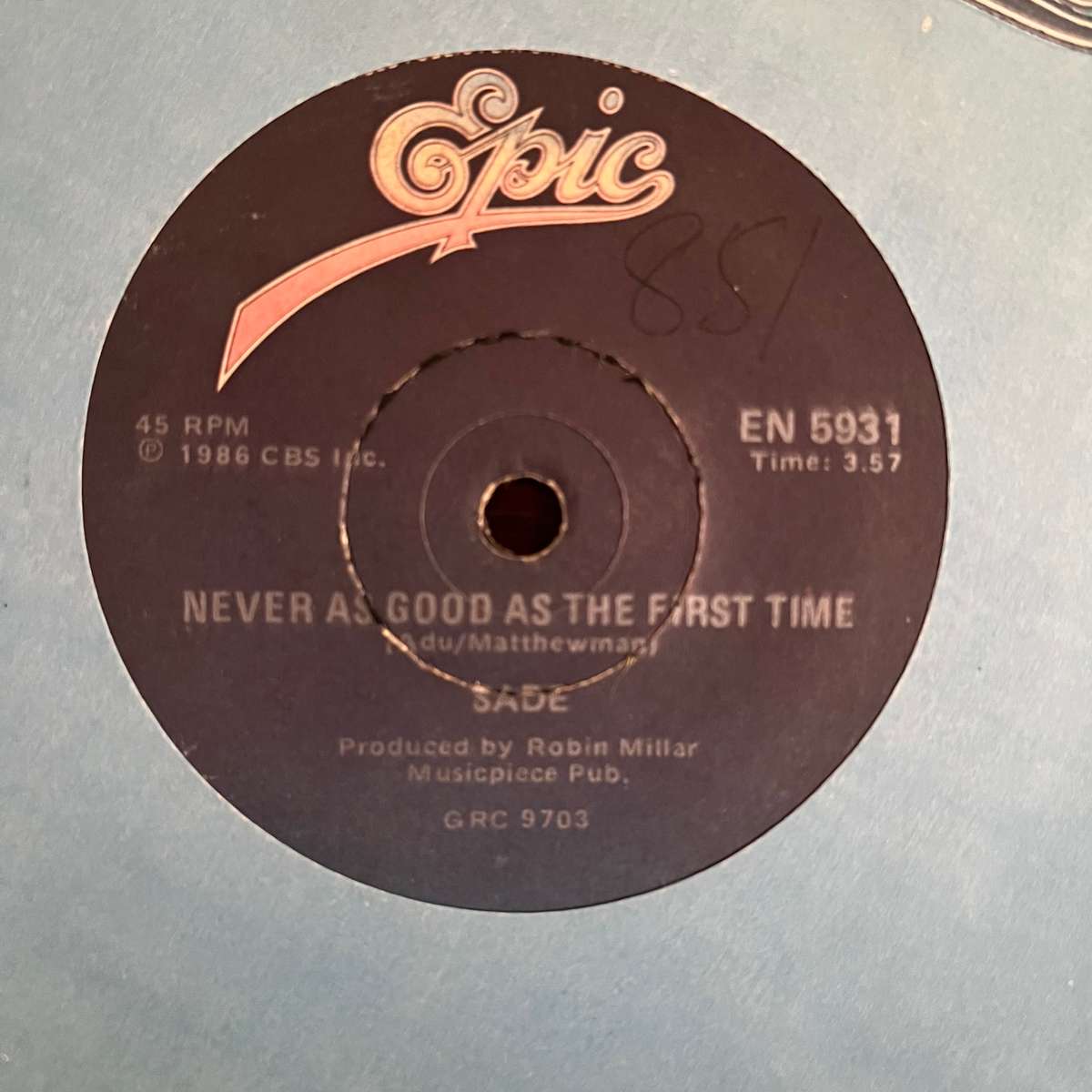 Sade - Never As Good As The First Time Vinyl 7 Inch Single South African Press