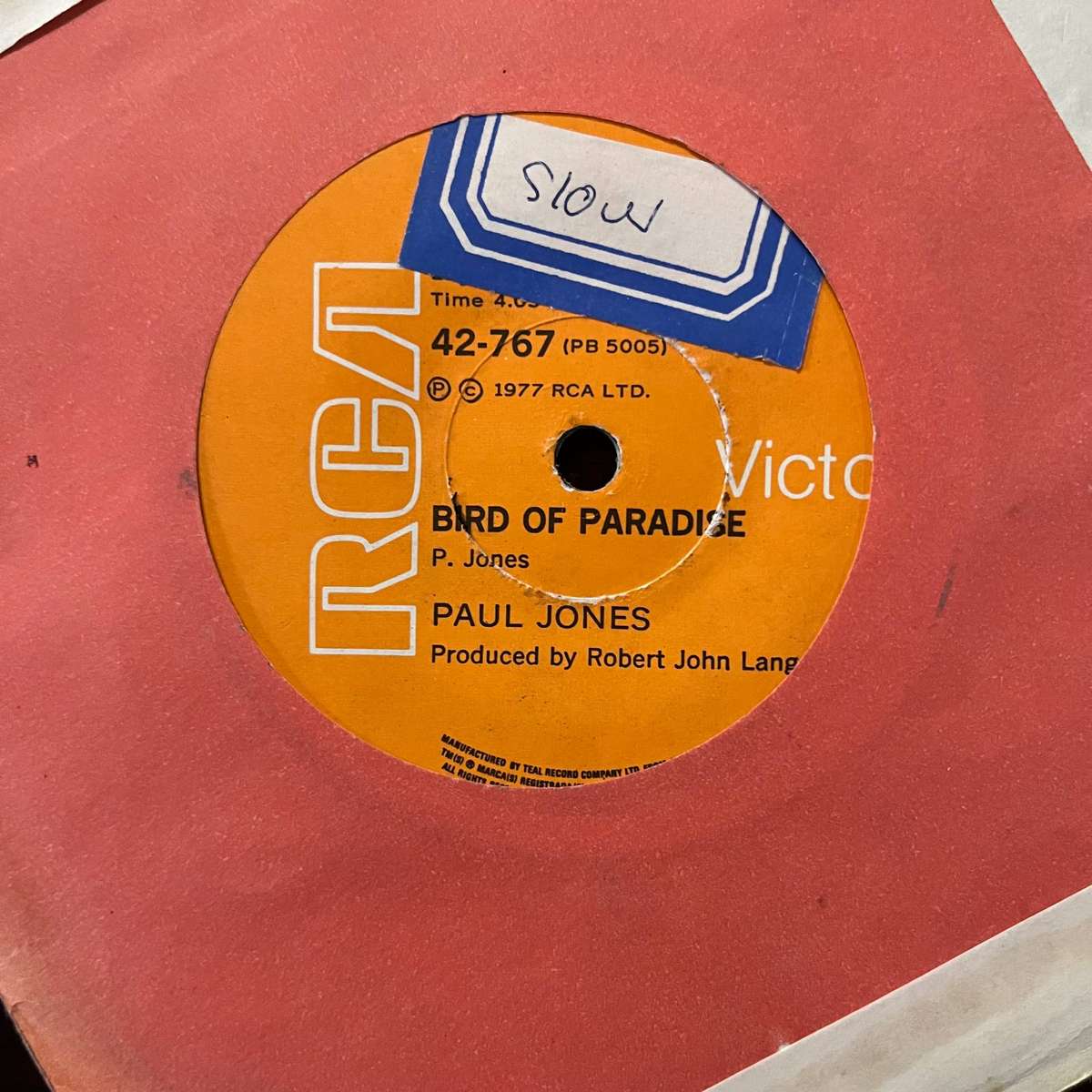 Paul Jones - Stop, Stop, Stop Vinyl 7 Inch Single South African Press