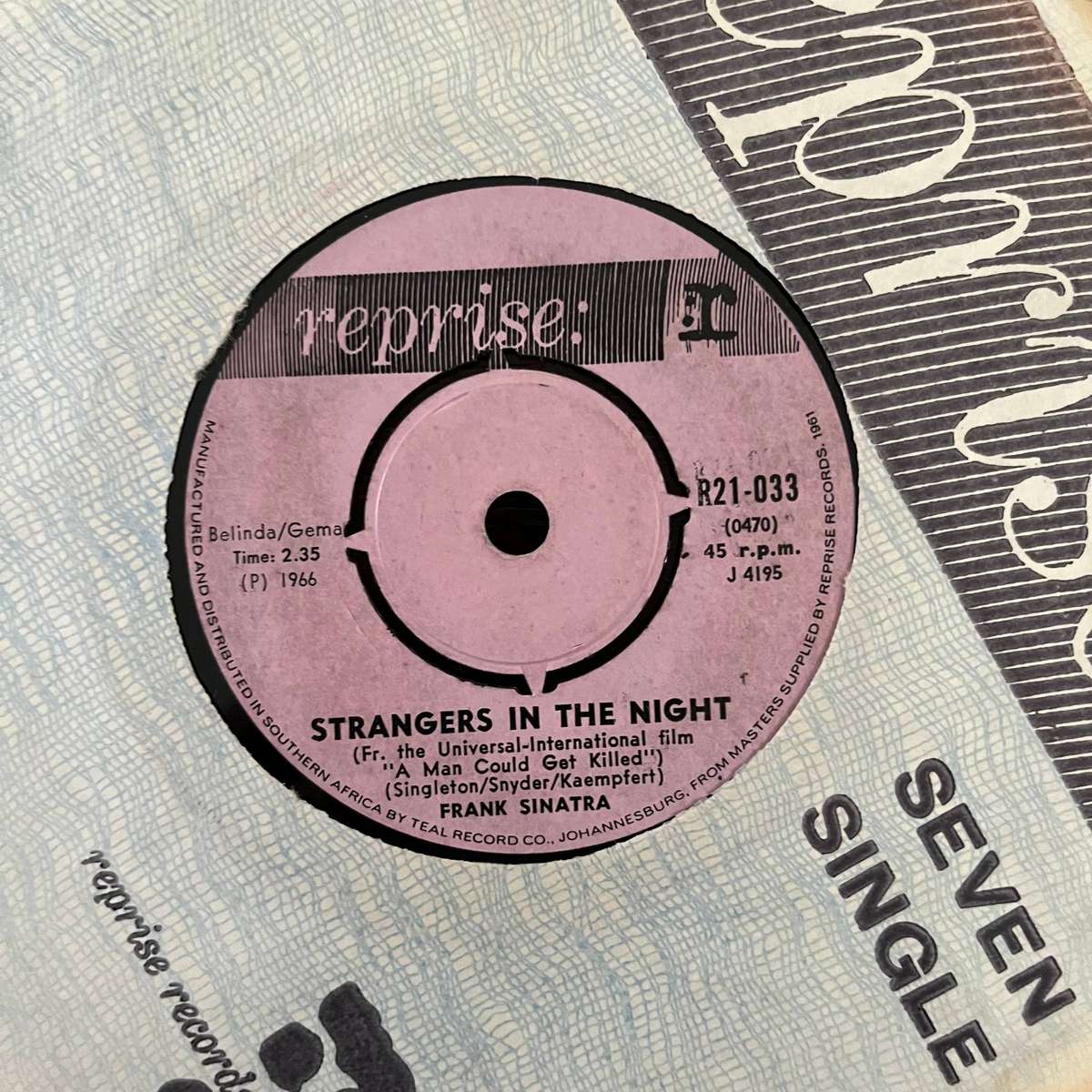 Frank Sinatra - Strangers In The Night Vinyl 7 Inch Single South African Press