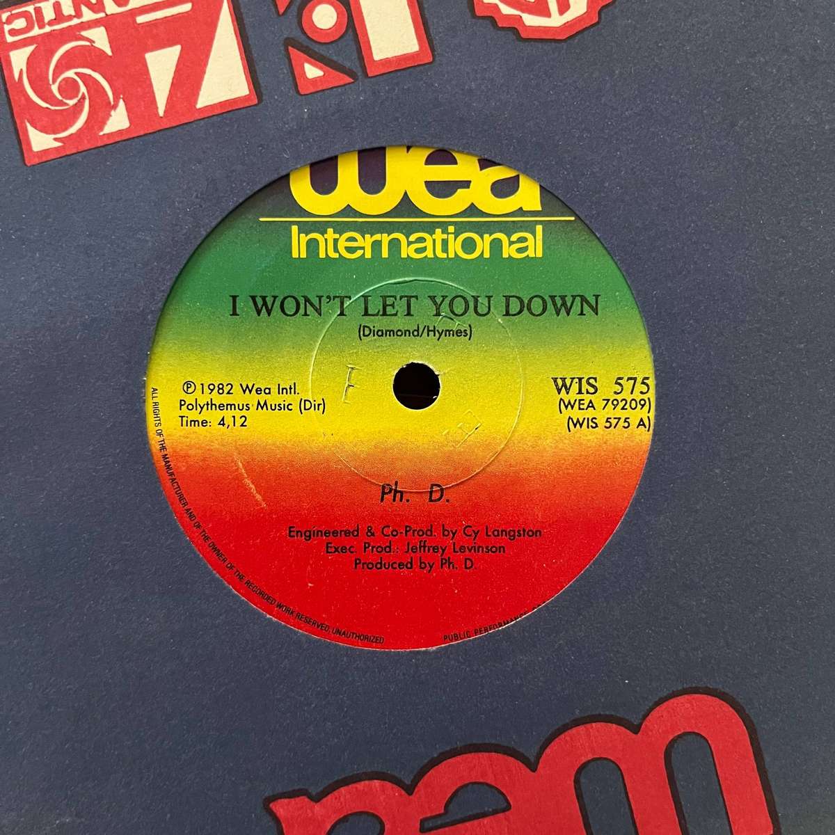 Ph.D - I Won't Let You Down Vinyl 7 Inch Single South African Press (2)