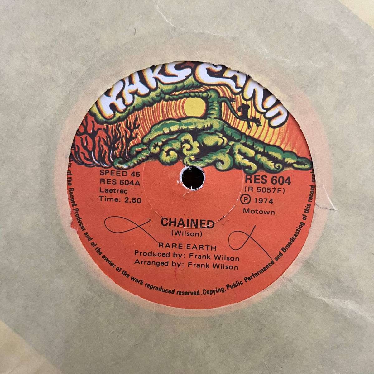 Rare Earth - Chained Vinyl 7 Inch Single South African Press